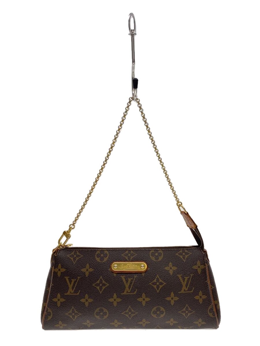 【中古】LOUIS VUITTON◆エヴァ_モノグラム・帆布_BRW/PVC/BRW【御徒面子】