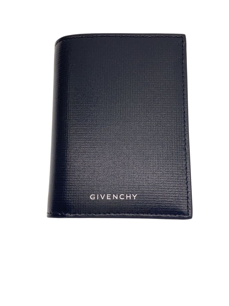 【中古】GIVENCHY◆歌留多容れもの/なめし革/BLK/刷り上げる/メンズ【服飾雑貨他】
