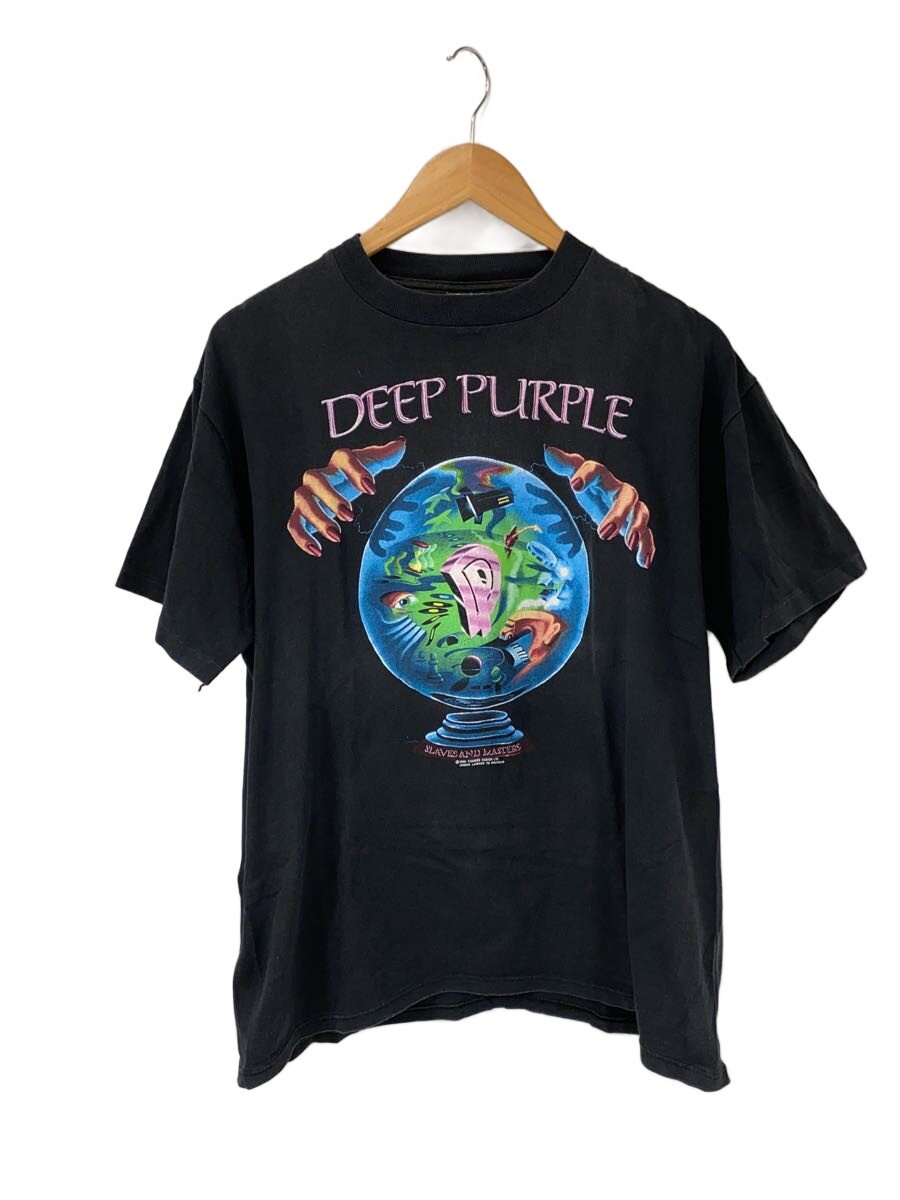 【中古】BROCKUM◆90s/DEEP PURPLE/Tシャツ/L/コットン/BLK/コピーライト1990【メンズウェア】｜2ｎｄ STREET 店