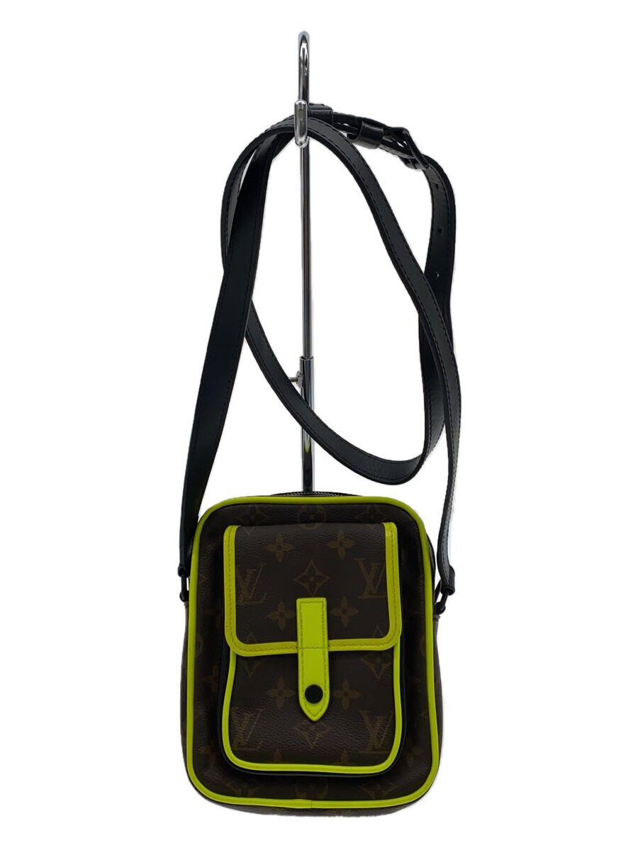 【中古】LOUIS VUITTON◆クリストファー・ウエアラブルウォレット_モノグラム・マカサー/PVC/BRW/モノグラム【御徒面子】