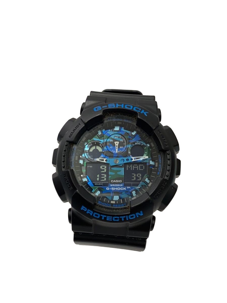 【中古】CASIO◆石英ウオッチ・G-SHOCK/デジアナ/BLK/BLK【服飾雑貨他】