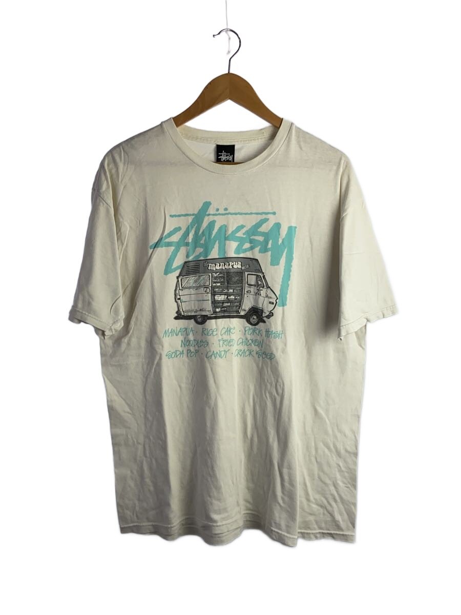 【中古】STUSSY◆プルオーバー/L/綿織物/WHT//【メンズウェア】