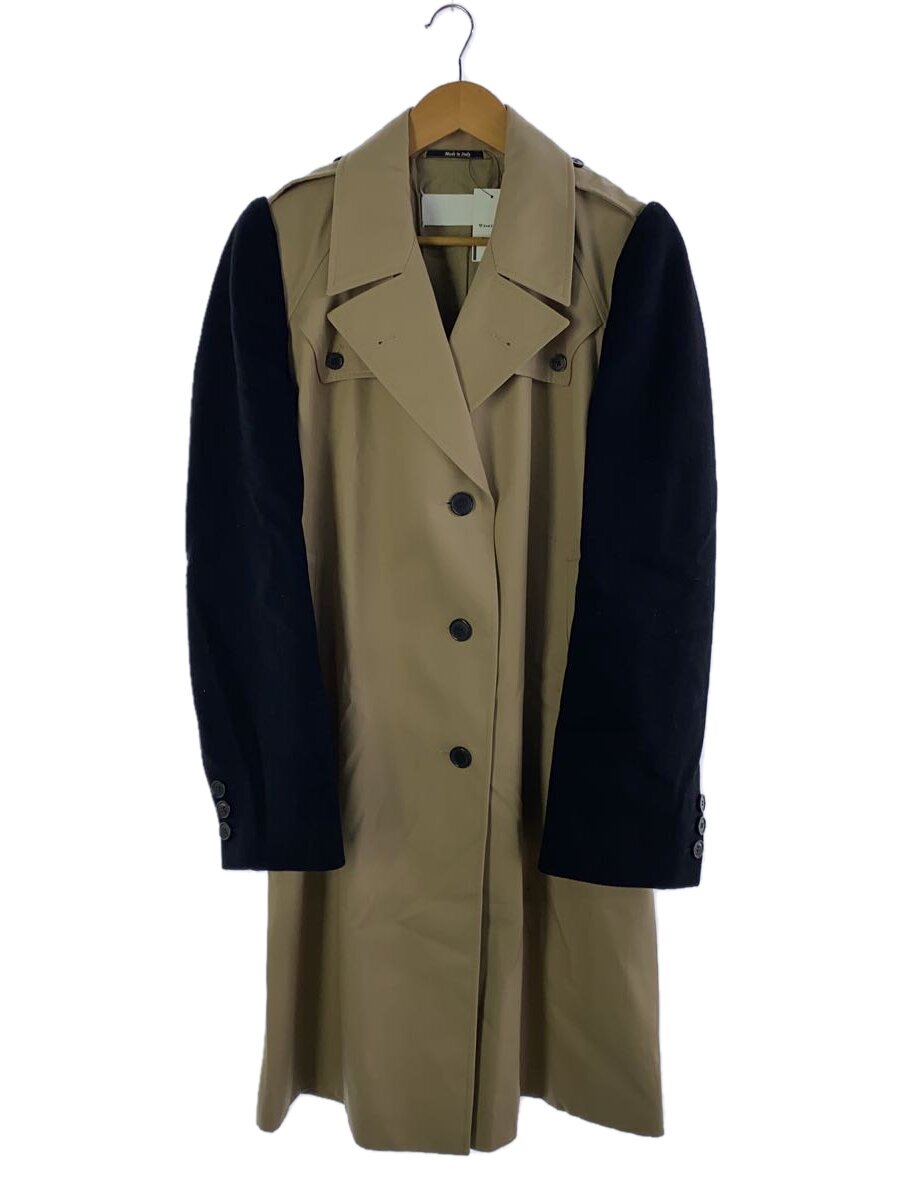 【中古】Maison Margiela◆19AW 羊毛雑ぜ合わせるうつり変わり トレンチコート/38/ポリエステル/BEG【レディース御召しもの】