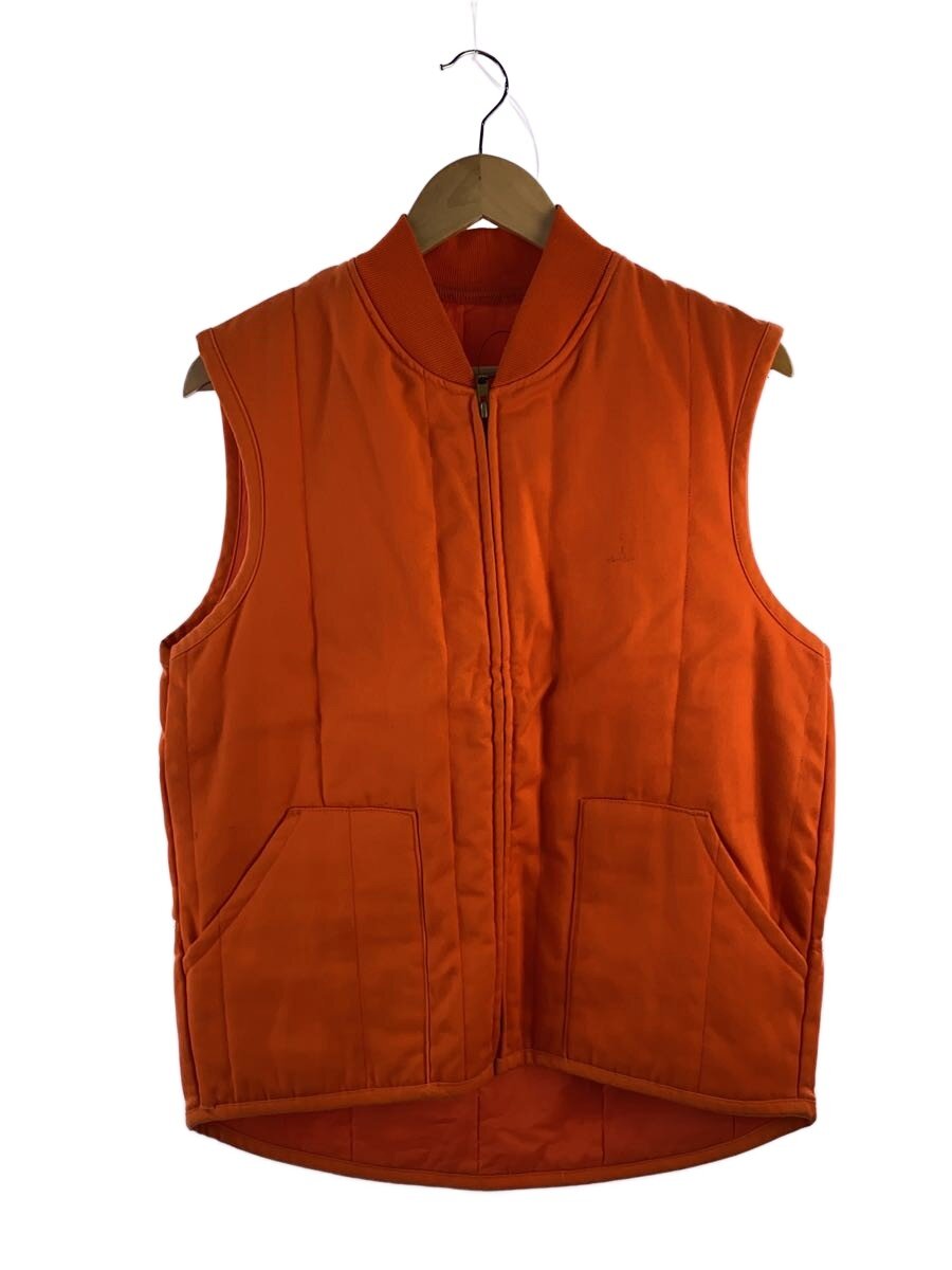 【中古】DICKIES◆90s/USA製/ジップベスト/M/ポリエステル/ORN/33373//【メンズウェア】