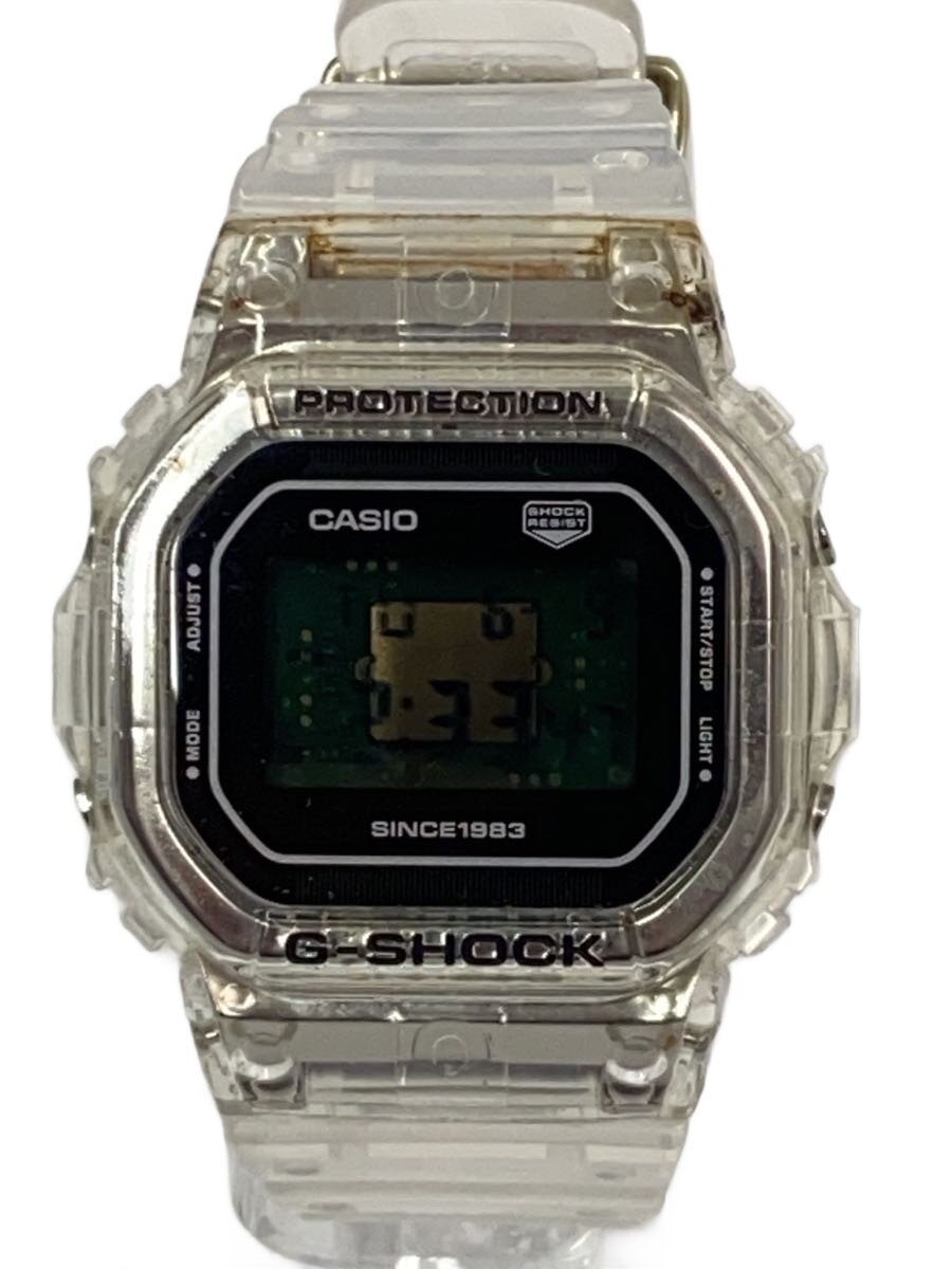 【中古】CASIO◆ウオッチ/デジタル/天然ゴム/BLK/CLR/DW-5040RX//【服飾雑貨他】