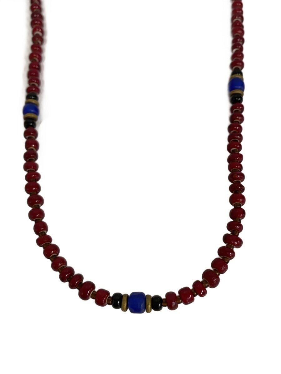 【中古】mel./首飾り/--/色つや石ころ/RED/とっ始め無/メンズ/2way Necklace【服飾雑貨他】