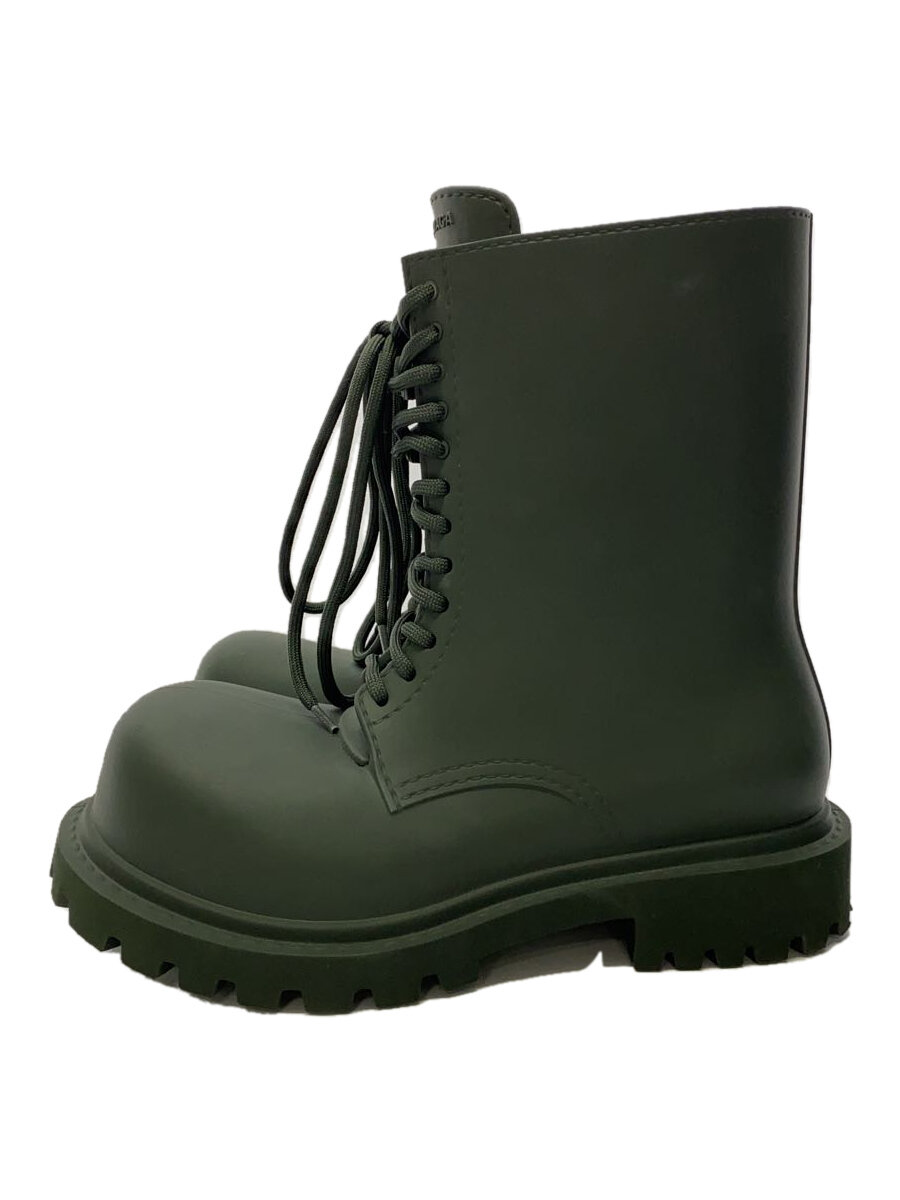 【中古】BALENCIAGA◆レースアップブーツ/39/KHK/717807【シューズ】