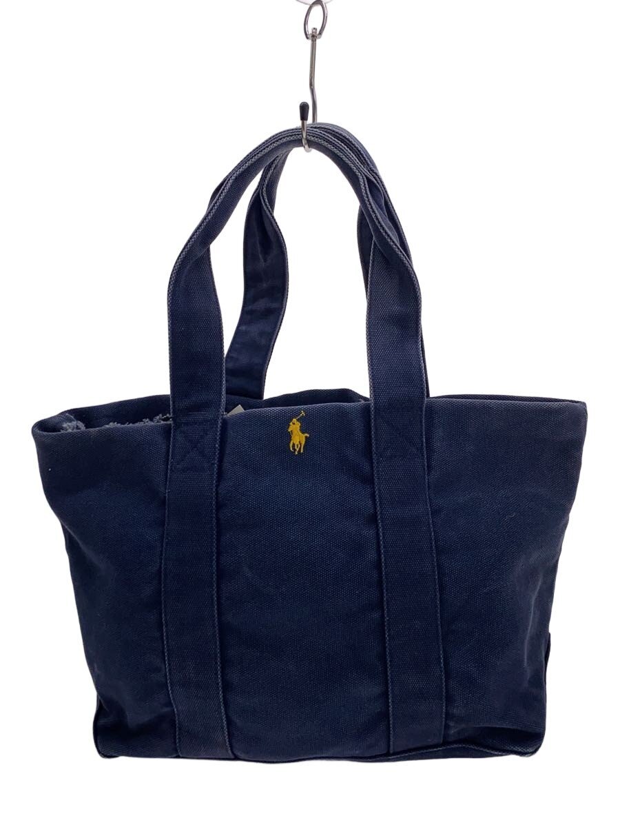 【中古】POLO RALPH LAUREN◆切りっぱなし/トートバッグ/ジーンズ/インディゴ【御徒面子】
