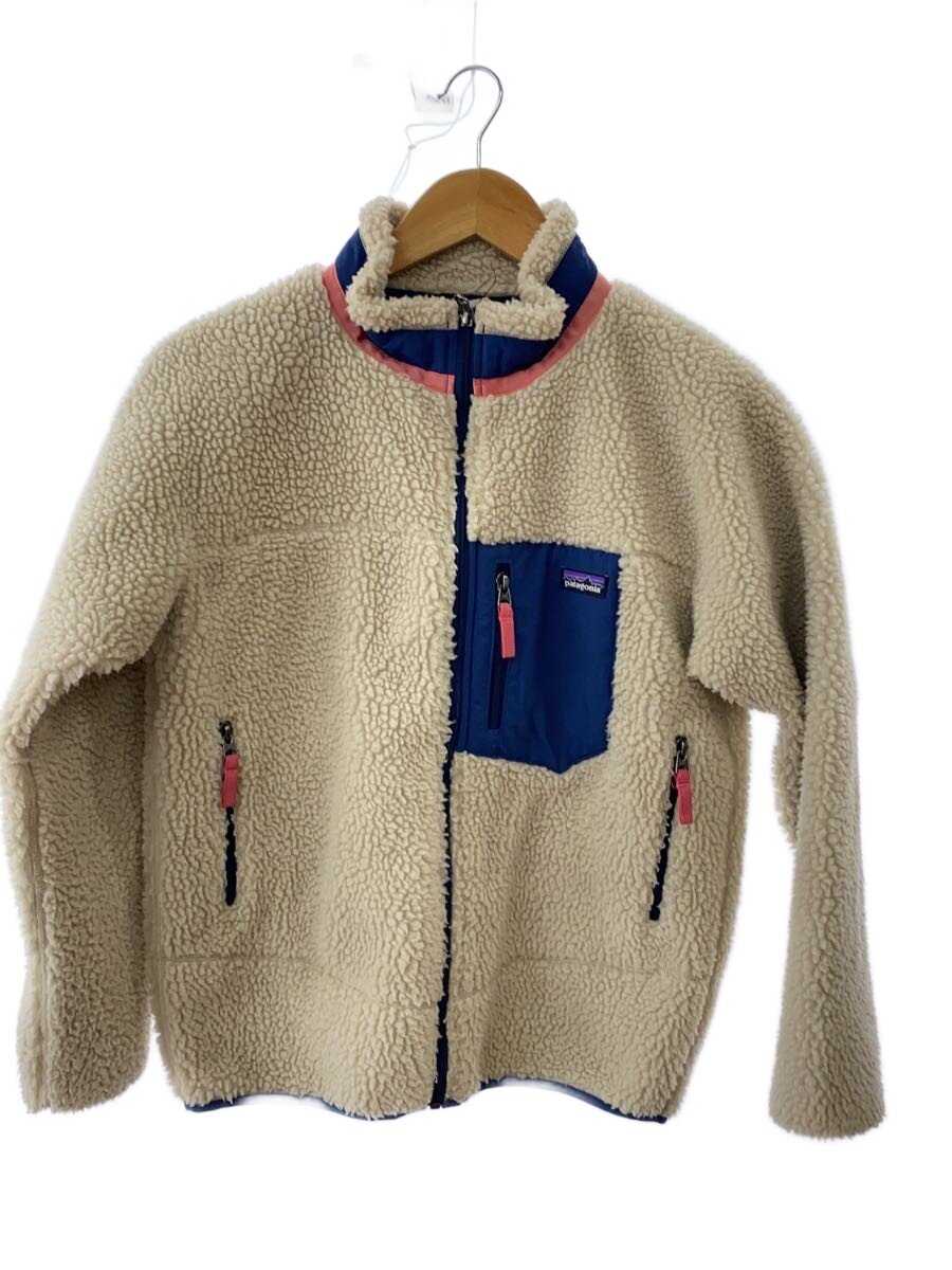 【中古】patagonia◆フリースジャケット/XL/ポリエステル/BEG/65625【レディース御召しもの】