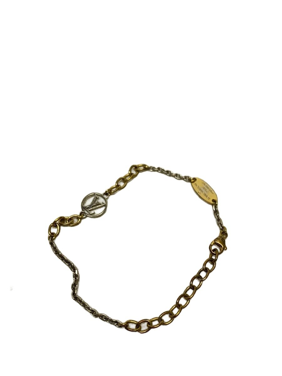 【中古】LOUIS VUITTON◆腕輪・ロゴタイプ気違い/--/GLD/レディース【服飾雑貨他】
