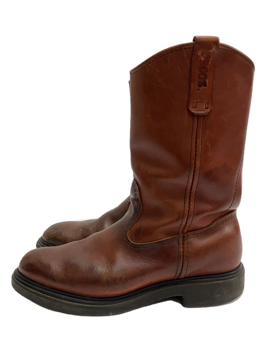 【中古】RED WING◆PECOS/ウェスタンペコスブーツ/型押しロゴ/BRW/レザー【シューズ】|2nd STREET 店