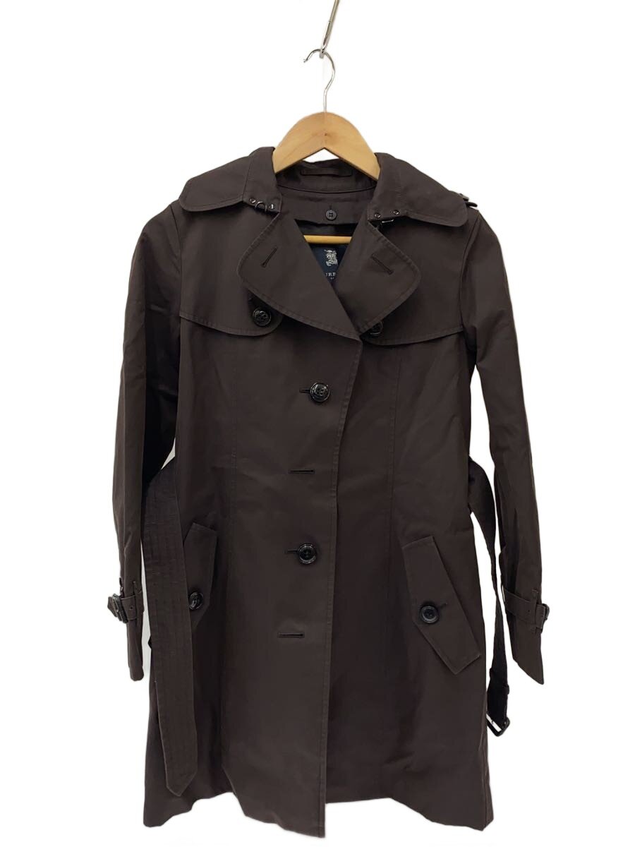 【中古】BURBERRY LONDON◆トレンチコート/38/綿織物/BRD/無地/fr376-710-36/着付ける感有///【レディース御召しもの】