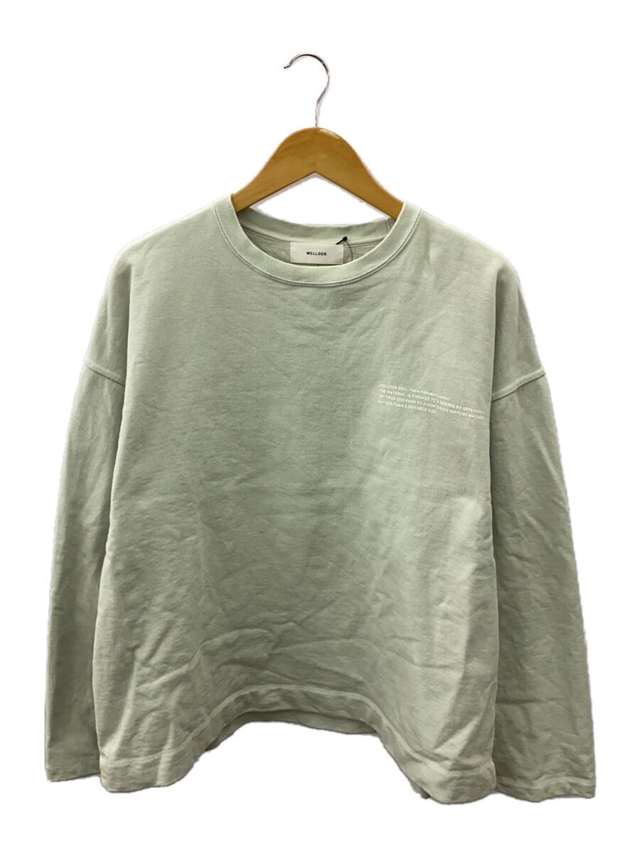 【中古】WELLDER◆長袖プルオーバー/4/綿織物/GRN/無地/WM23SCU02//【メンズウェア】