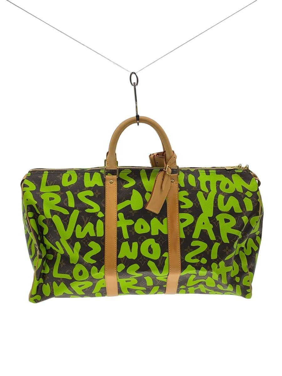 【中古】LOUIS VUITTON◆キーポル50_モノグラム・グラフィティ/PVC/BRW【御徒面子】