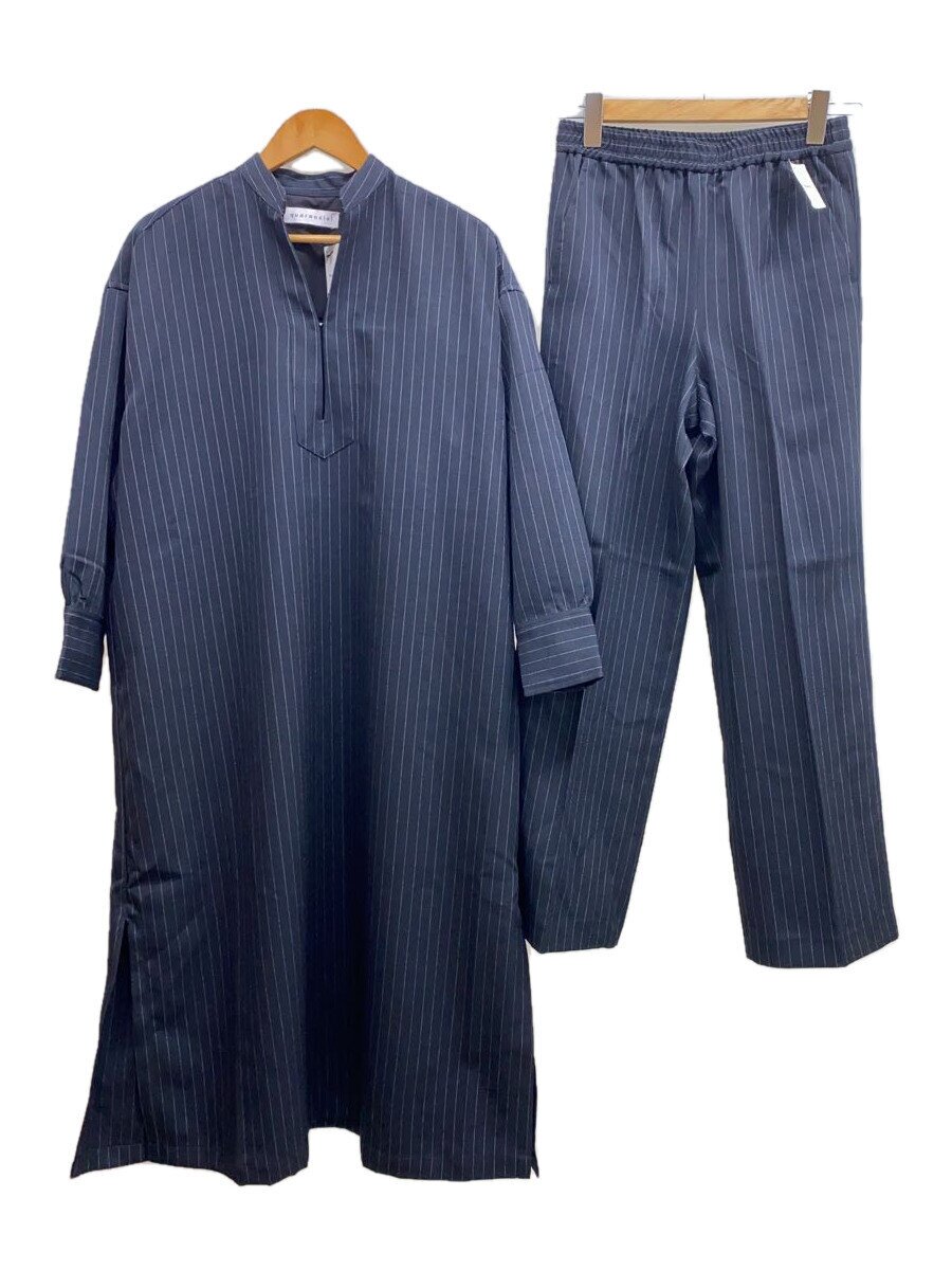 【中古】SHIPS◆セットアップ/FREE/ポリエステル/NVY/縞模様/614-55-0024【レディース御召しもの】