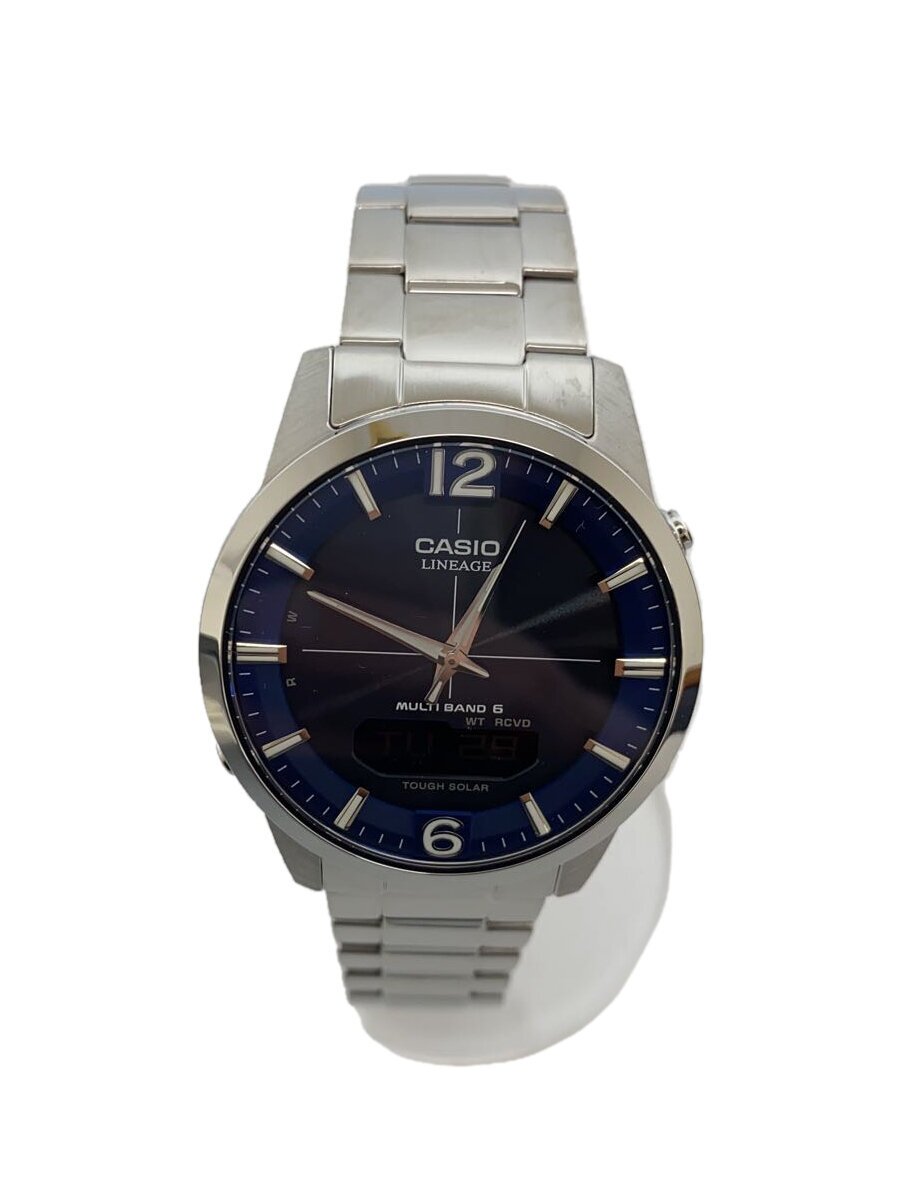 【中古】CASIO◆ソーラーズボン下/ウオッチ/LCW-M170/しろがね色【服飾雑貨他】