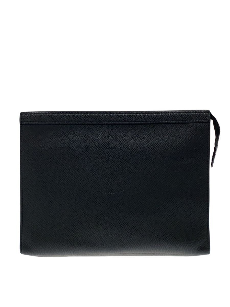【中古】LOUIS VUITTON◆ポシェット・ヴォワヤージュMM_五分五分ガ/なめし革/BLK//【御徒面子】