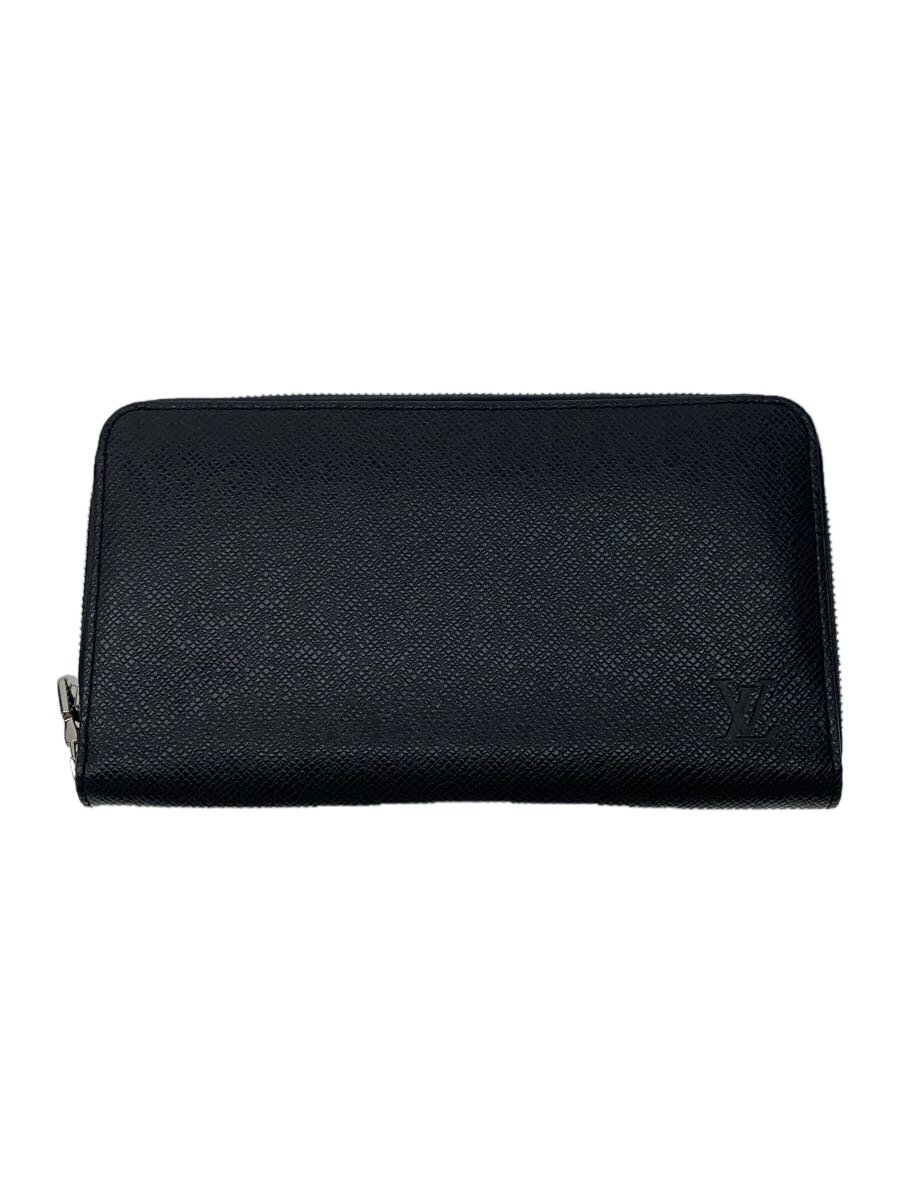 【中古】LOUIS VUITTON◆ジッピー・オーガナイザーNM_タイガ_BLK/牛革/BLK/無地/メンズ【服飾雑貨他】