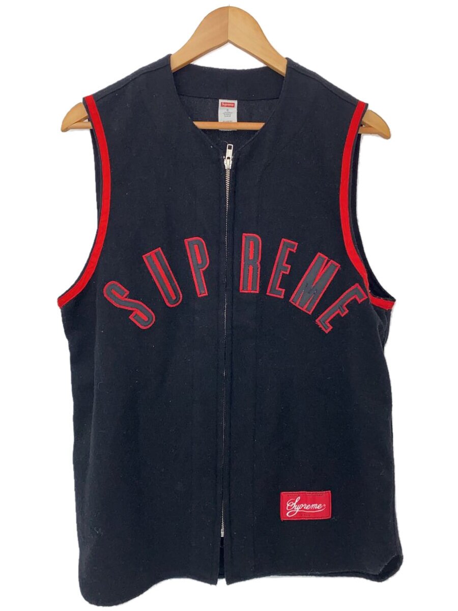 【中古】Supreme◆より良い/S/羊毛/BLK/14AW/Sleeveless Baseball Jersey【メンズウェア】
