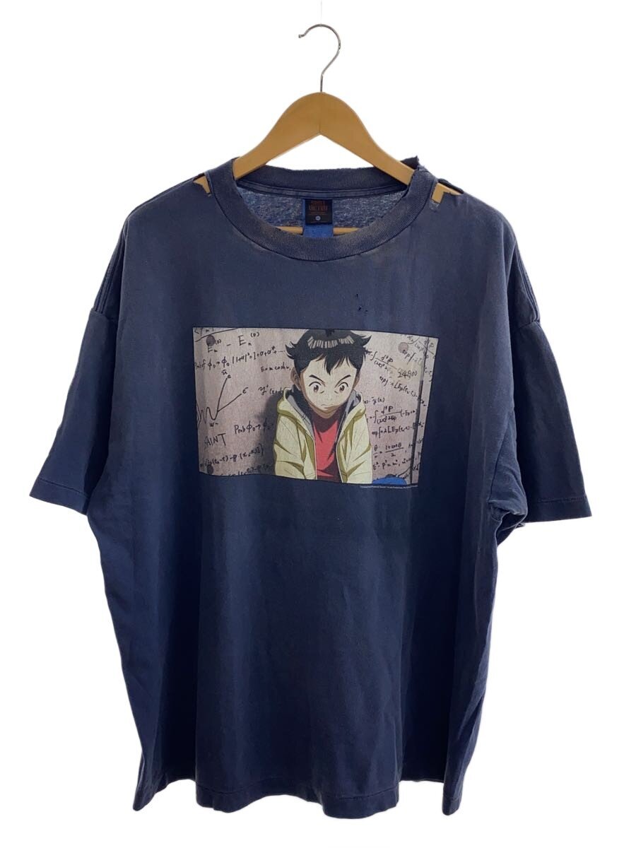 【中古】SAINT MICHAEL◆PLUTO S/S TEE/プルオーバー/XXL/綿織物/BLU/SM-YS1-0000-C29【メンズウェア】