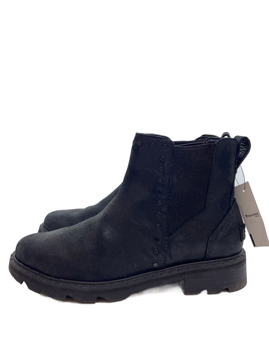 【中古】SOREL◆LENNOX CHELSEA STUD/サイドゴアブーツ/25糎/BLK/NL3697-010【シューズ】
