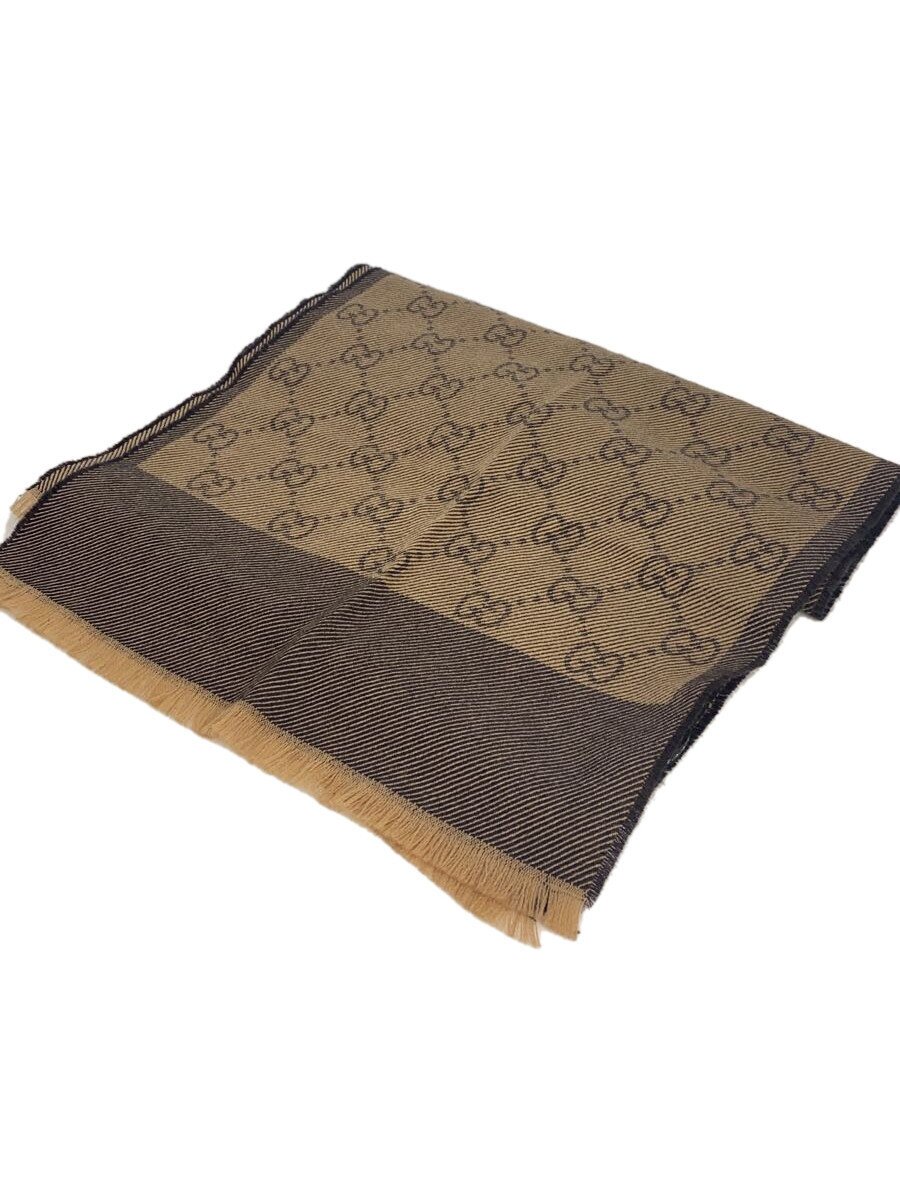 【中古】GUCCI◆袈裟/羊毛/BRW/総柄/メンズ【服飾雑貨他】