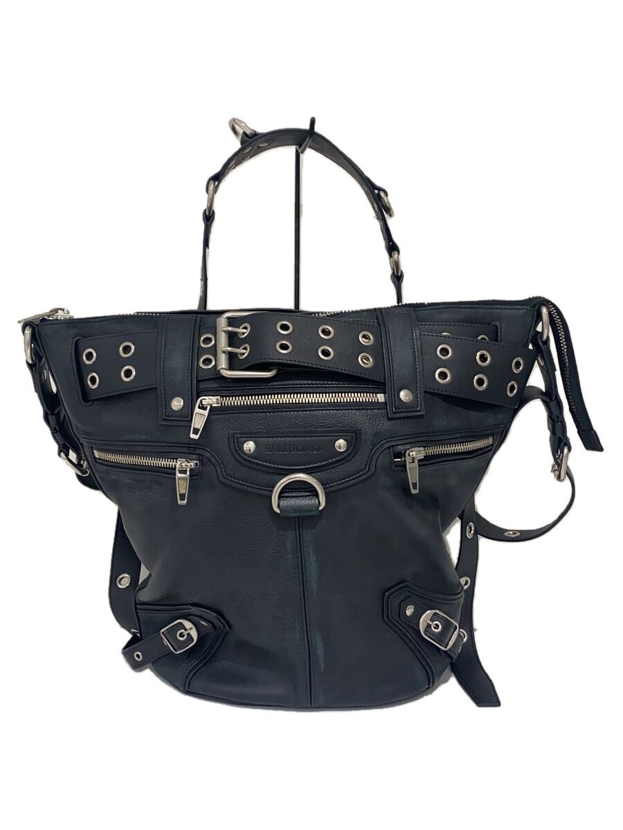 【中古】BALENCIAGA◆Emo Bag Photos/ショルダーバッグ/なめし革/BLK【御徒面子】