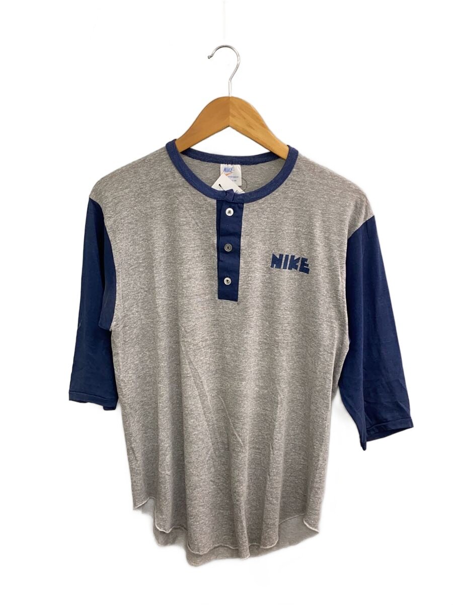 【中古】NIKE◆70s/ゴツNIKE/野球ティーシャツ/L/ポリエステル/GRY【メンズウェア】