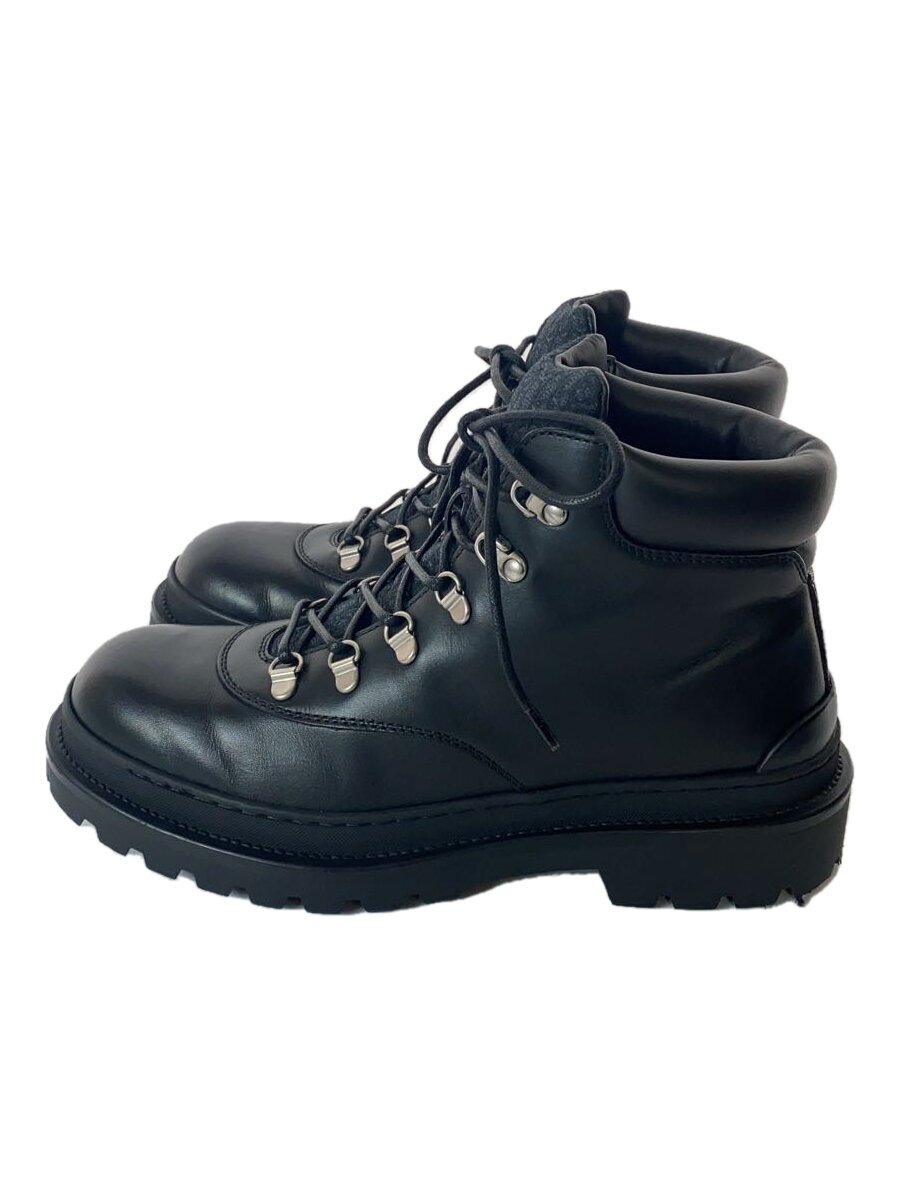 【中古】Dior HOMME◆expl hiking boot calf jacqoard/ブーツ/40/BLK/なめし革//【シューズ】