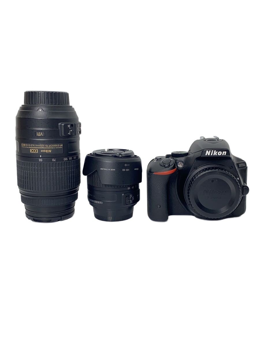 【中古】Nikon◆デジタル一眼写真機 D5500 ダブルズームキット [黒いこと]【写真機】