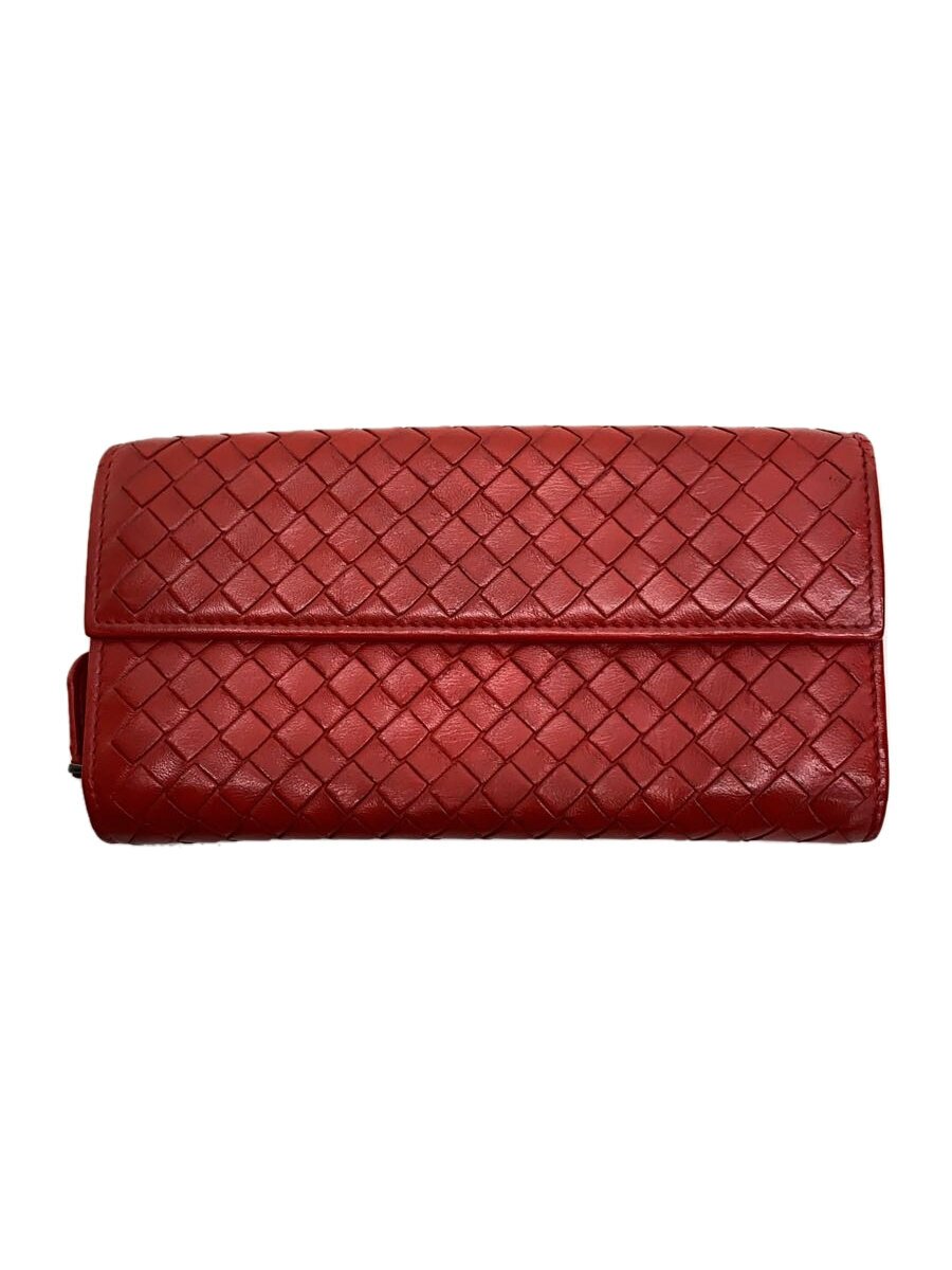 【中古】BOTTEGA VENETA◆BOTTEGA VENETA/長財布/レザー/RED/無地/レディース/B028103C【服飾雑貨他】｜2ｎｄ STREET 店
