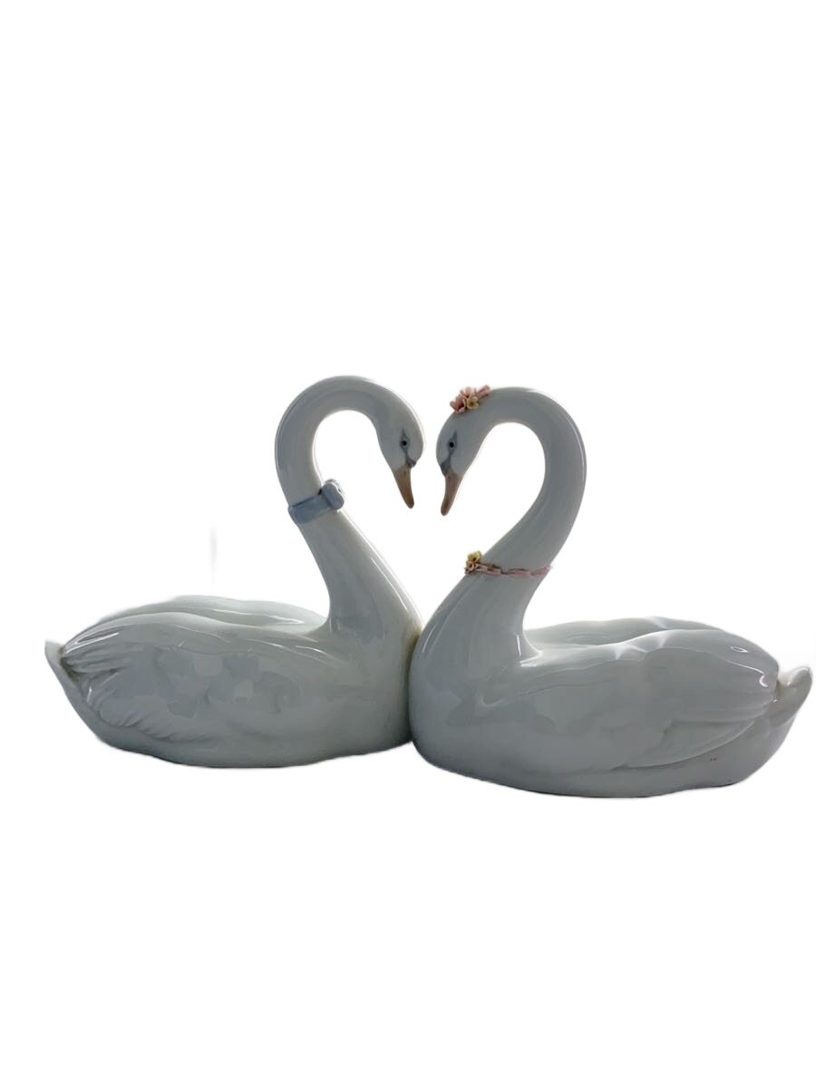 【中古】Lladro◆エンドレスラブ/2羽の鵠/室内装飾雑貨/WHT【室内装飾小物・日用雑貨】