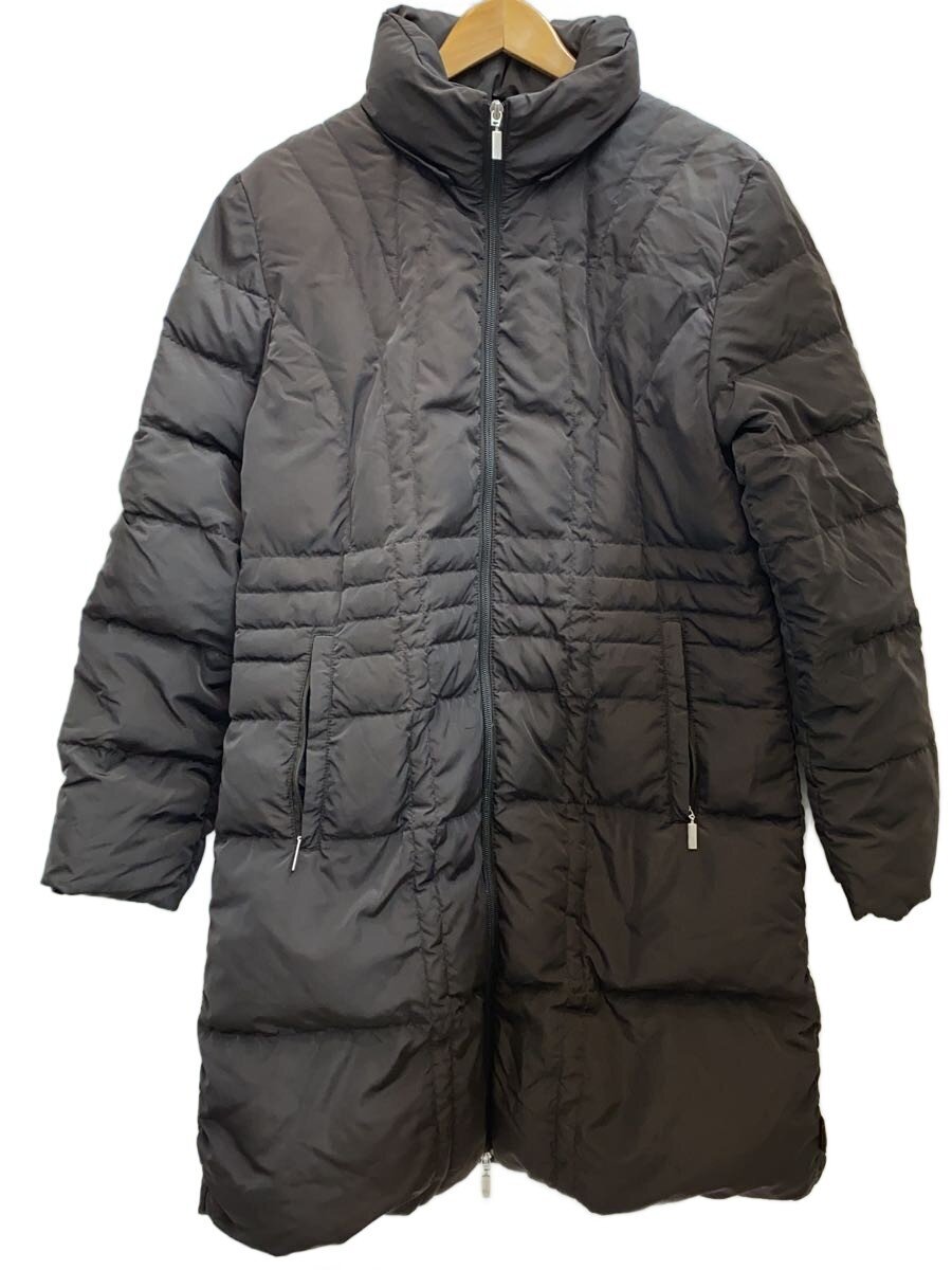 【中古】MONCLER◆MONCLER/ボンネット欠品/ロングダウンジャケット/2/ポリエステル/BRW/無地/G32-003【レディース御召しもの】
