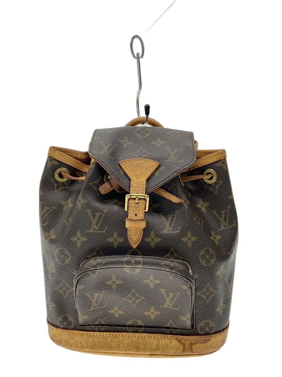 【中古】LOUIS VUITTON◆1)ミニ・モン掏摸_モノグラム・帆布/PVC/BRW【御徒面子】