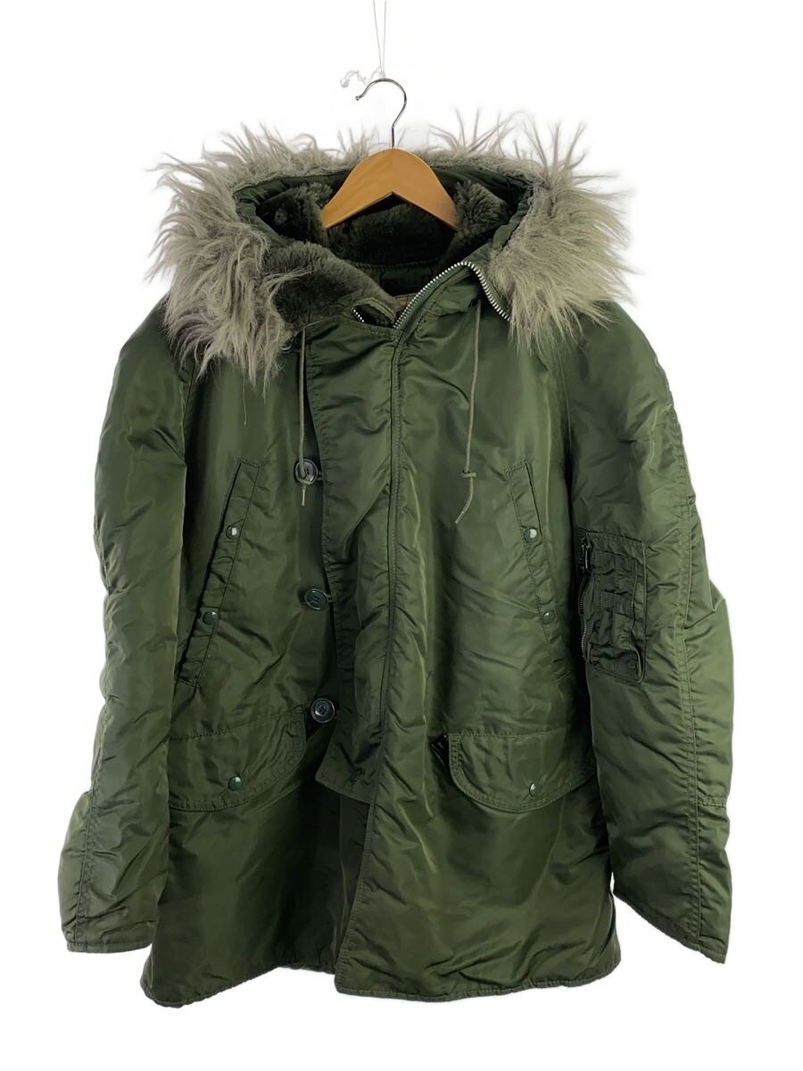 【中古】ALPHA INDUSTRIES◆ジャケット/M/ナイロン/カーキ/無地/1615-573-8335/N-3B/USA製【メンズウェア】|2nd STREET 店