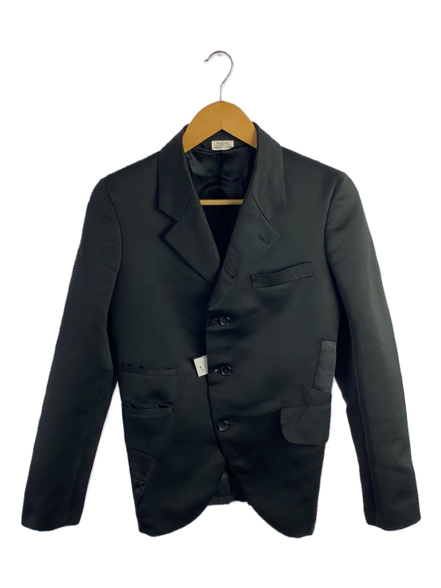 【中古】COMME des GARCONS HOMME PLUS◆23SS/ジップデザインテーラードジャケット/テーラードジャケット/XS/ポリエステル/BLK【メンズウェア】
