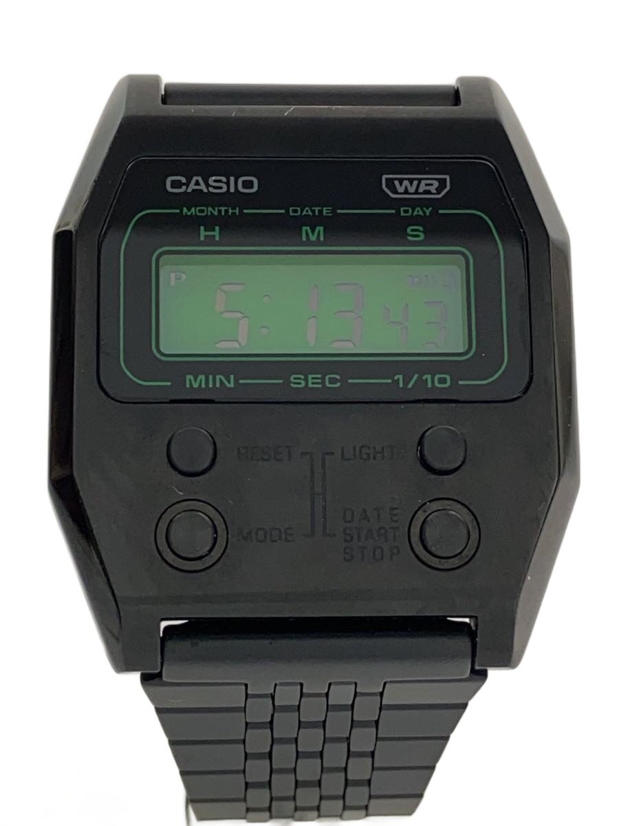 【中古】CASIO◆石英ウオッチ_余分の物/デジタル/ステンレス鋼/BLK/BLK【服飾雑貨他】
