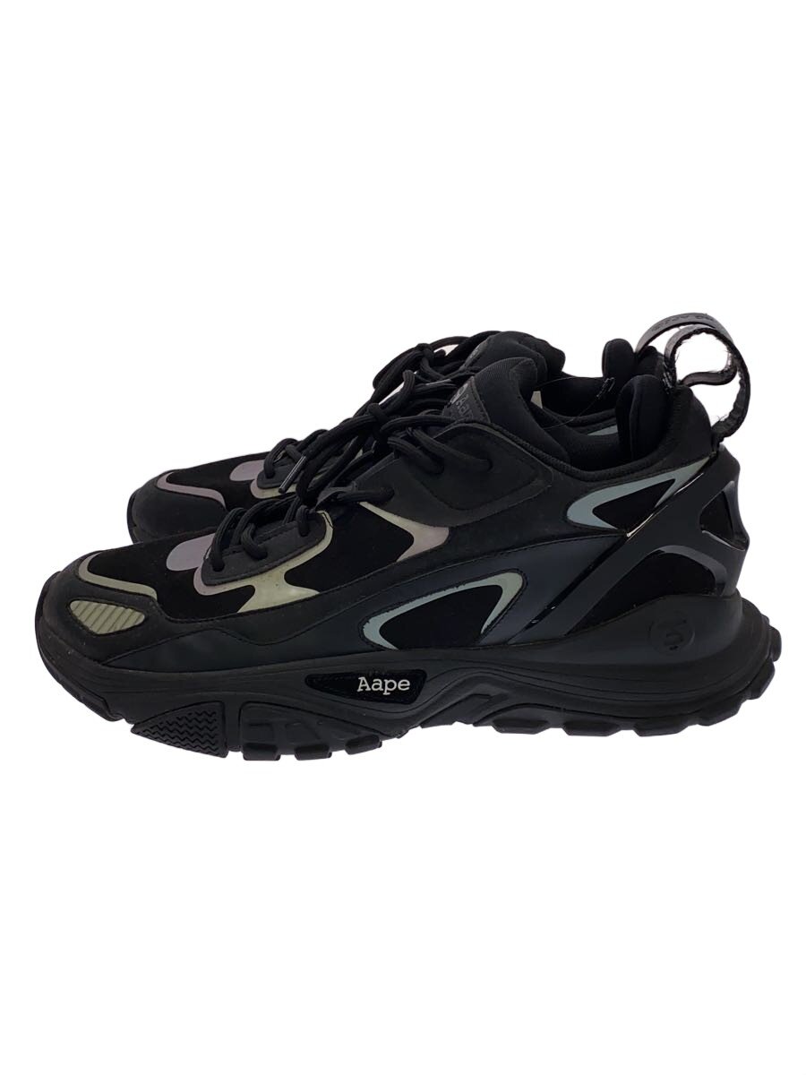 【中古】AAPE BY A BATHING APE◆ローカットスニーカー/30cm/BLK/AAPSHM6640XXE【シューズ】｜2ｎｄ STREET 店