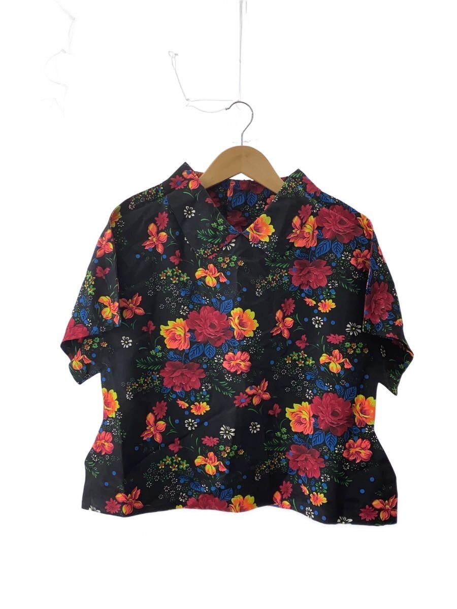 【中古】COMME des GARCONS◆AD2012/二次元期/半袖ブラウス/S/ポリエステル/BLK/花柄/GJ-B042//【レディースウェア】｜2ｎｄ STREET 店