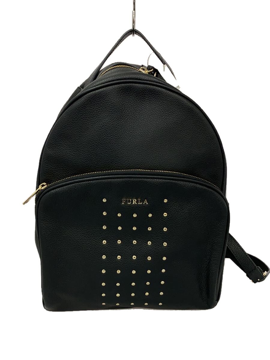【中古】FURLA◆背嚢/--/NVY/無地【御徒面子】