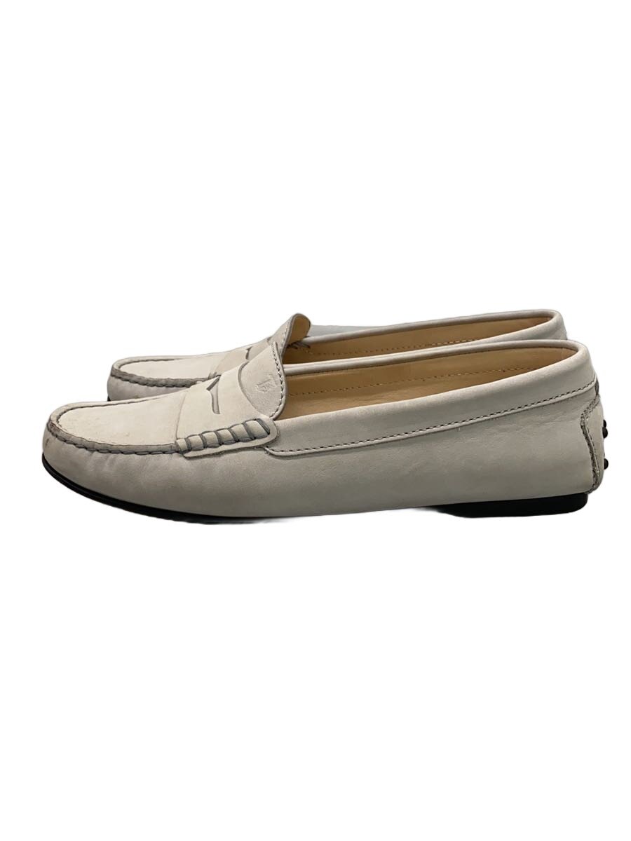 【中古】TOD’S◆置き目毛皮/36.5/薄墨色/スウェード/GOMMALU MOCASSINO【シューズ】