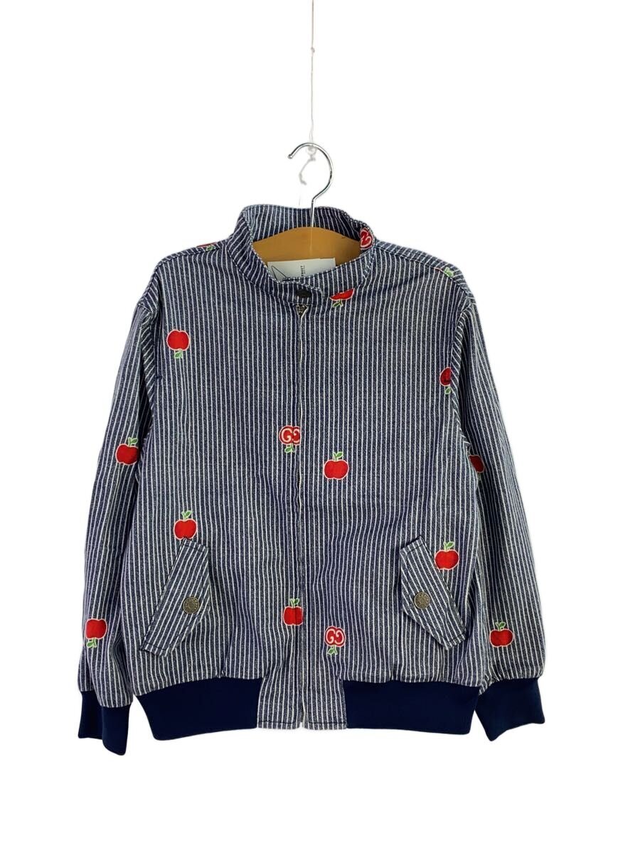 【中古】GUCCI◆上衣/130珊/綿織物/BLU/縞模様/642808【キッズ】