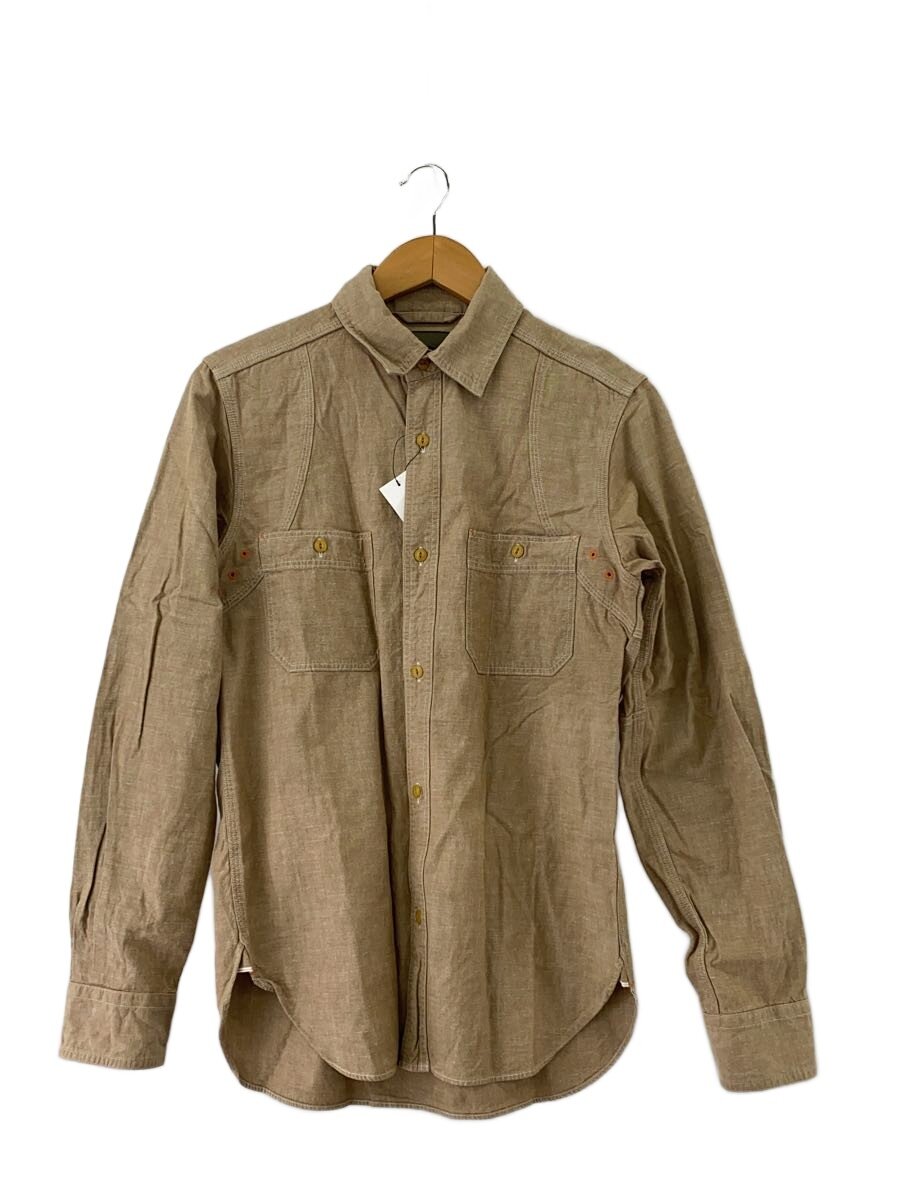 【中古】Nigel Cabourn◆長袖ティーシャツ/46/綿織物/BEG/8060010052【メンズウェア】