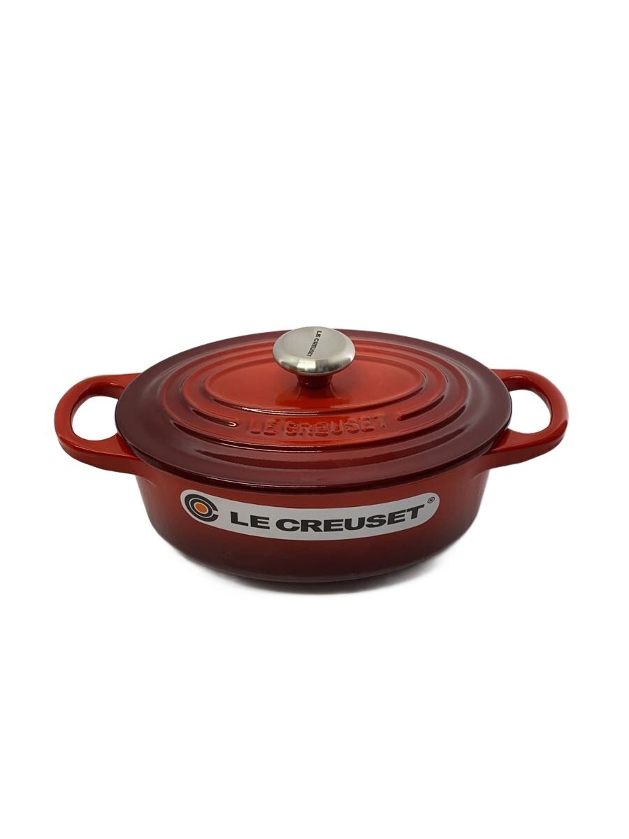 【中古】LE CREUSET◆鍋/RED/70417//【勝手もと装置】
