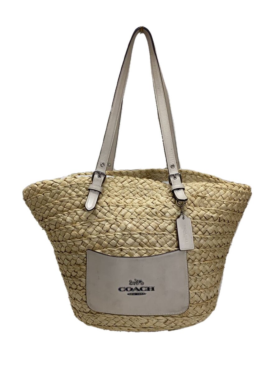 【中古】COACH◆カゴ御徒面子/--/BEG/CJ518【御徒面子】