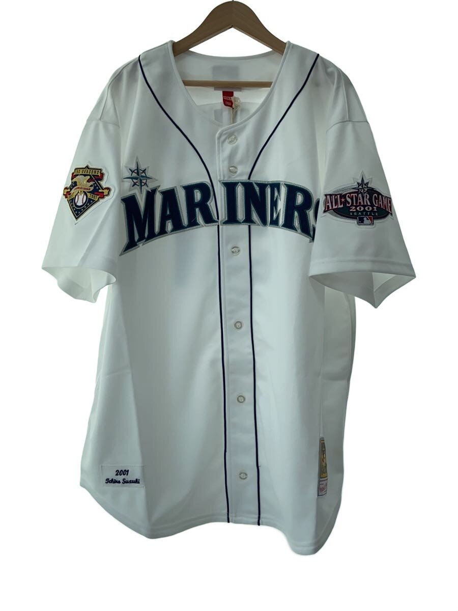 【中古】mitchell\u0026ness◆スポーツウェアー/2L/WHT/イチロー マリナーズ制服/亜米利加ご廟入り口・入口祝する//【運動競技】