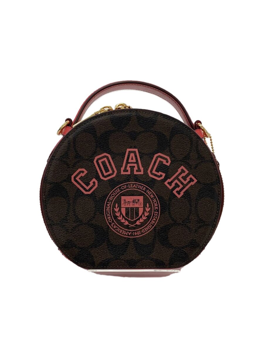 【中古】COACH◆ショルダーバッグ/なめし革/BRW/総柄/E2281-CB870【御徒面子】