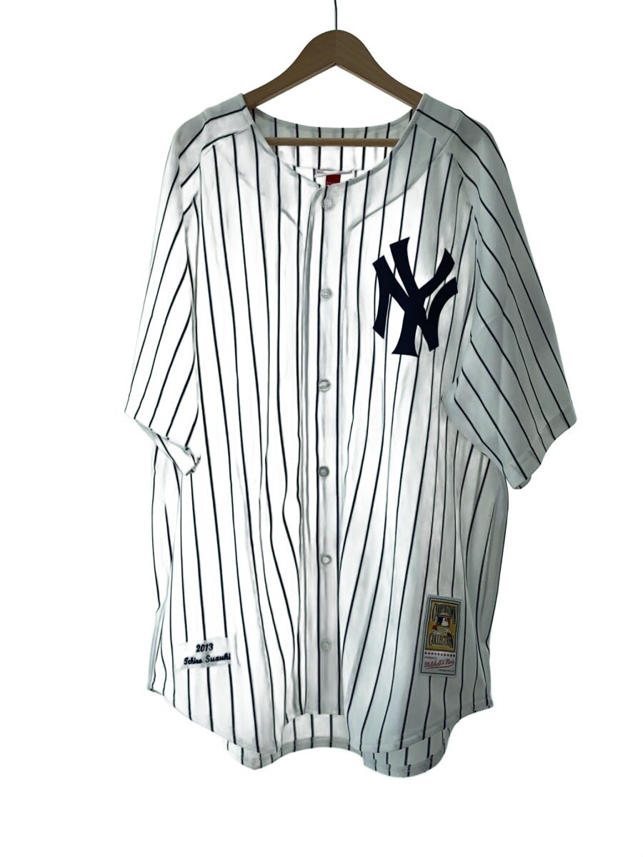 【中古】mitchell\u0026ness◆スポーツウェアー/2L/WHT/MLB ホームジャージ ヤンキース 2013 鈴木一郎//【運動競技】
