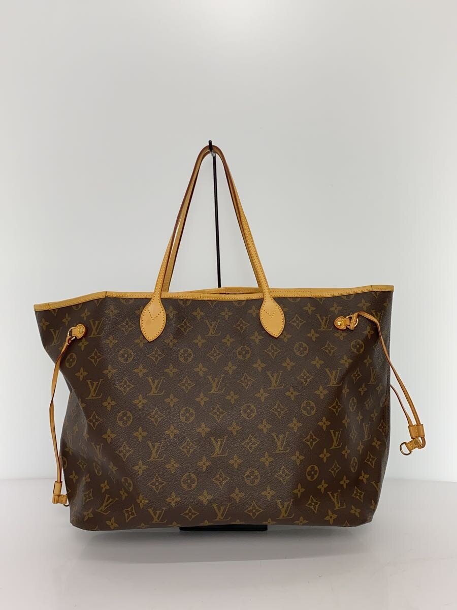 【中古】LOUIS VUITTON◆1)ネヴァーフルGM_モノグラム・帆布_BRW/PVC/BRW【御徒面子】