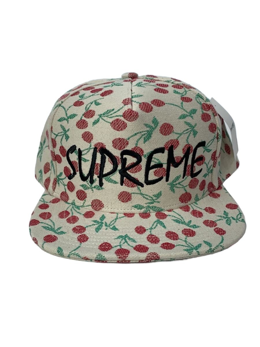 【中古】Supreme◆23SS/Cherries 5-PANEL/鳥打ち帽/綿織物/皮膚軟化剤/総柄/メンズ【服飾雑貨他】